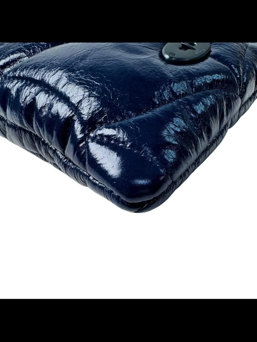 Mulberry Patent Quilted Crossbody in Navy